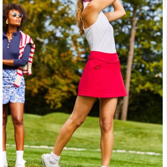 Lilly Pulitzer Pants - Lilly Pulitzer 16 NEW Antibes Skort Poinsettia Red UPF 50+ Pleated